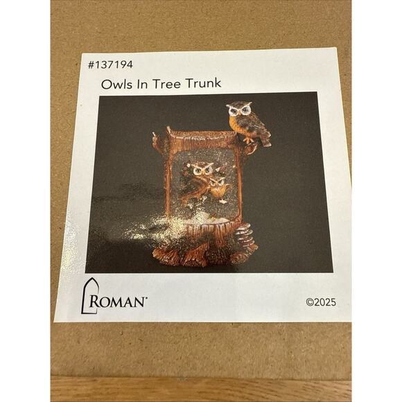 10” Christmas Owl Family Snow Globe, Musical Glittering Christmas Snow Globes - Picture 6 of 6